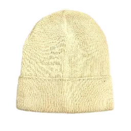 کلاه پشمی ریزبافت سفید